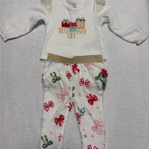 Baby Essentials Christmas Outfit 3M Best Gift Ever Holiday Set VGUC
